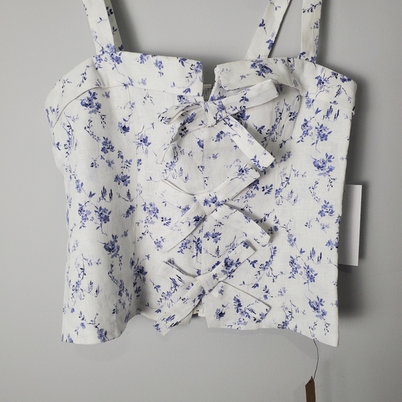 Reformation Sedgwick Linen Top Size 4 NWT - Picture 6 of 16